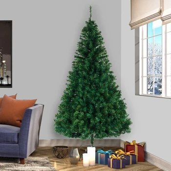 

8FT Christmas Tree Plastic Christmas Decoration Holder Base For Christmas Home Party Decor Green Xmas Tree Artificial POждество