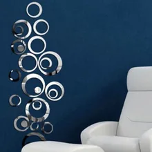 DIY креативные хрустальные Зеркальные Стикеры стерео настенные украшения круг настенные стикеры s Мода и индивидуальность стерео 1092