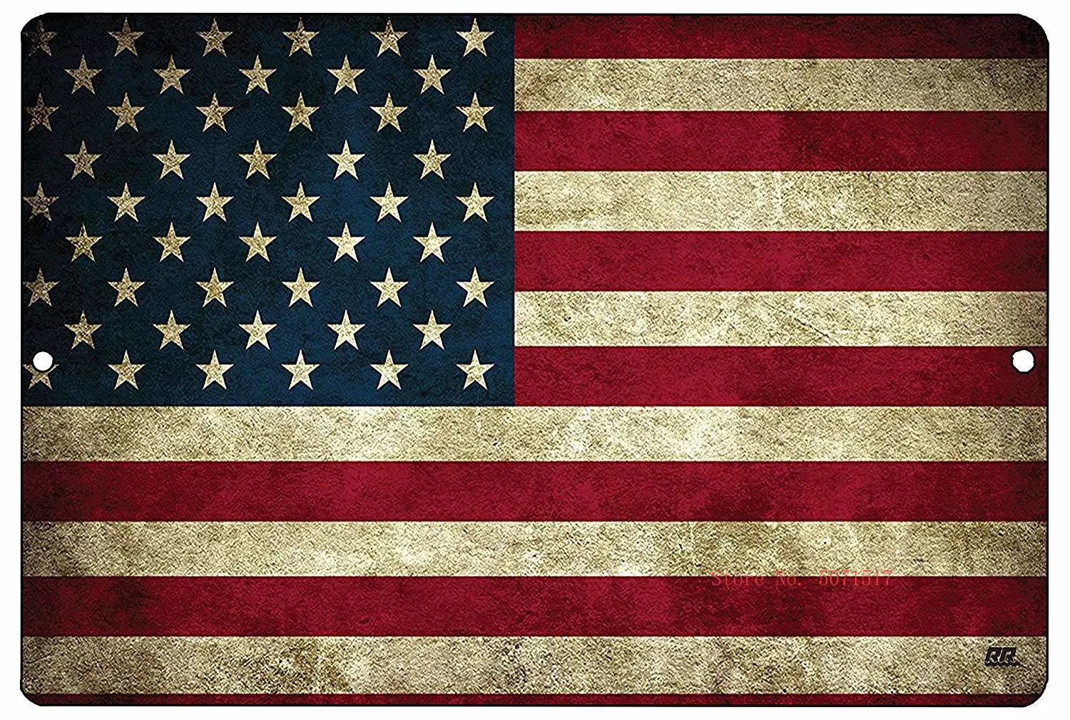 Американский флаг США металлическая жестяная вывеска Настенный декор человек