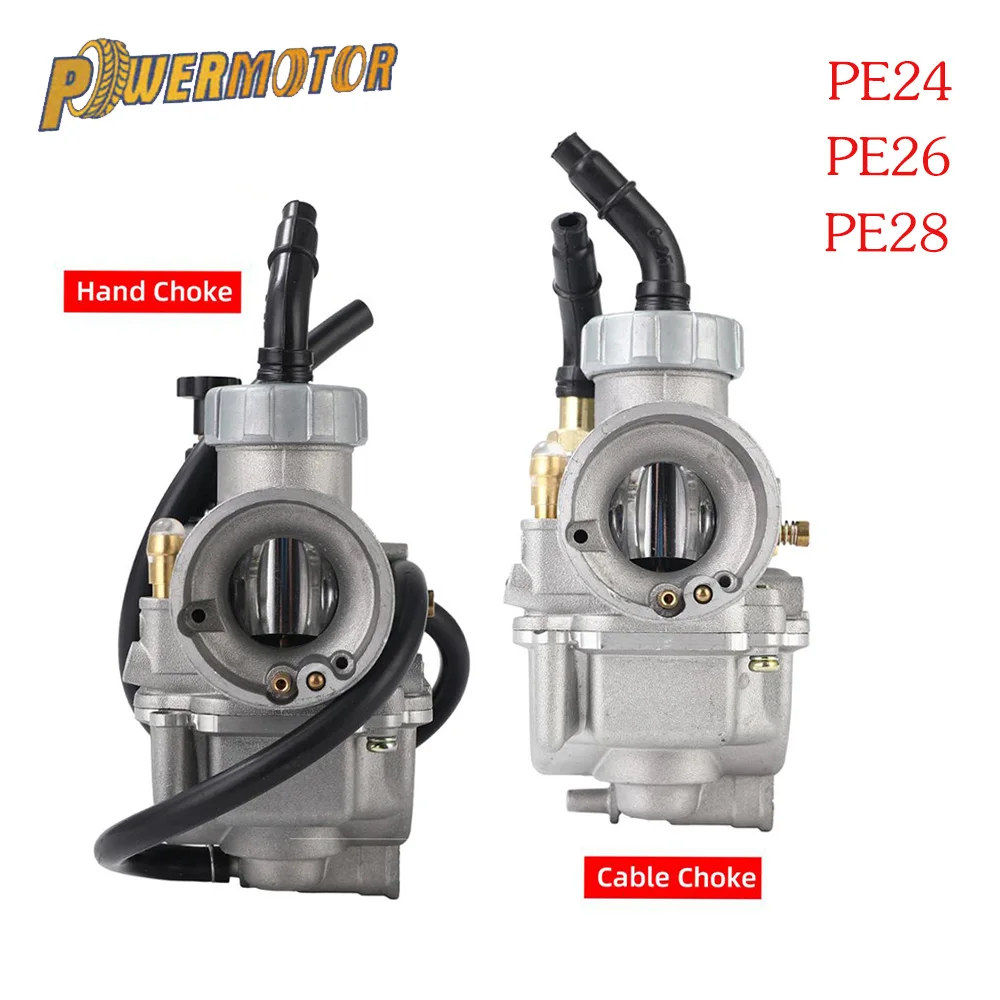 Powermotor-мотоцикл Карбюратор Carb PE24 PE26 PE28 24 мм 26 28 авто Руководство плоская горка для