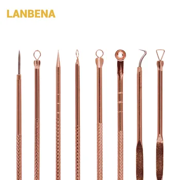 

LANBENA Acne Needle Acne Extractor Remover Tool Double Head Needle High Quality Blackhead Blemish Remover Pimple Needle 4pcs/set