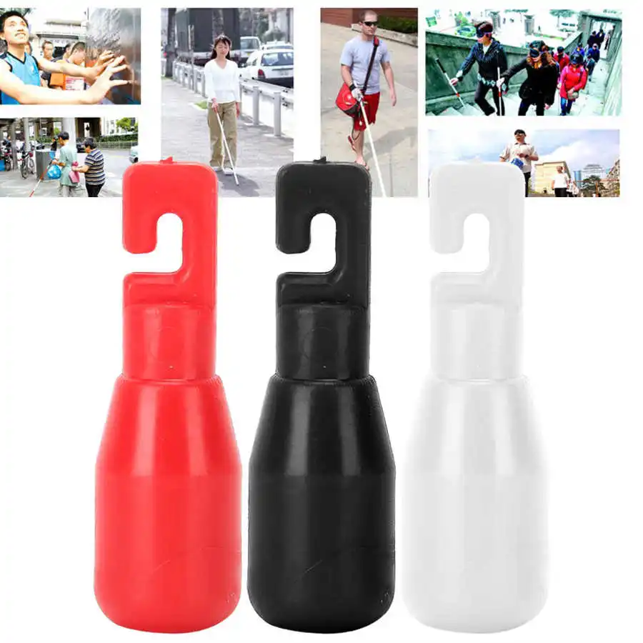 Walking Stick Ferrules 2pcs Hook Type Cane Tip Replacement Accessory Rolling Ball Cane Tip for Blind Walking Walking Stick