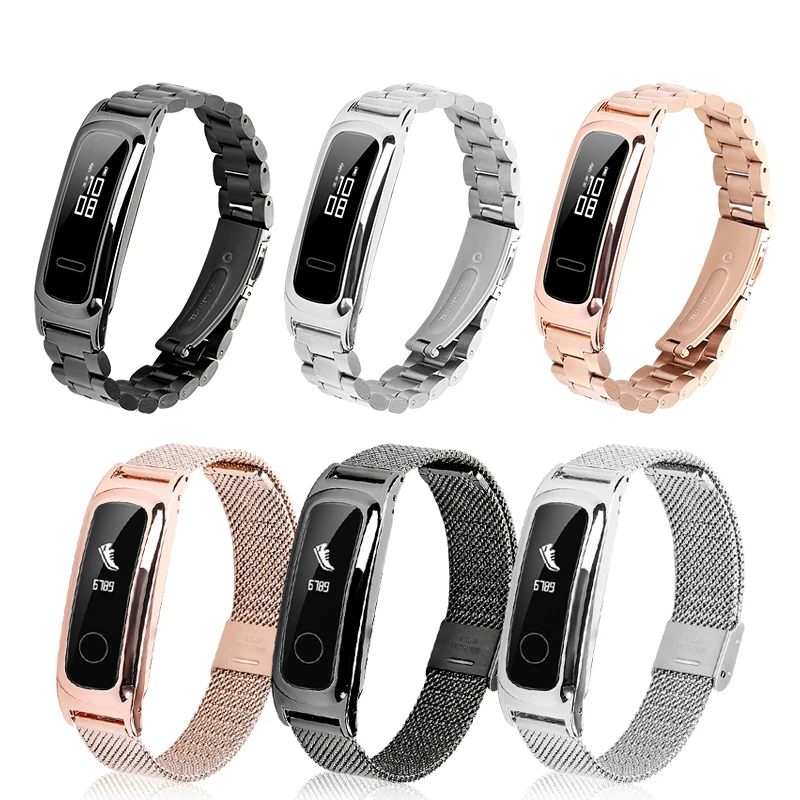 Stainless Steel Metal Strap For Honor Band 4 Running/honor Band 5 Sport  Bracelet Huawei Band 3e/band 4e Wristband Replacement - Watchbands -  AliExpress