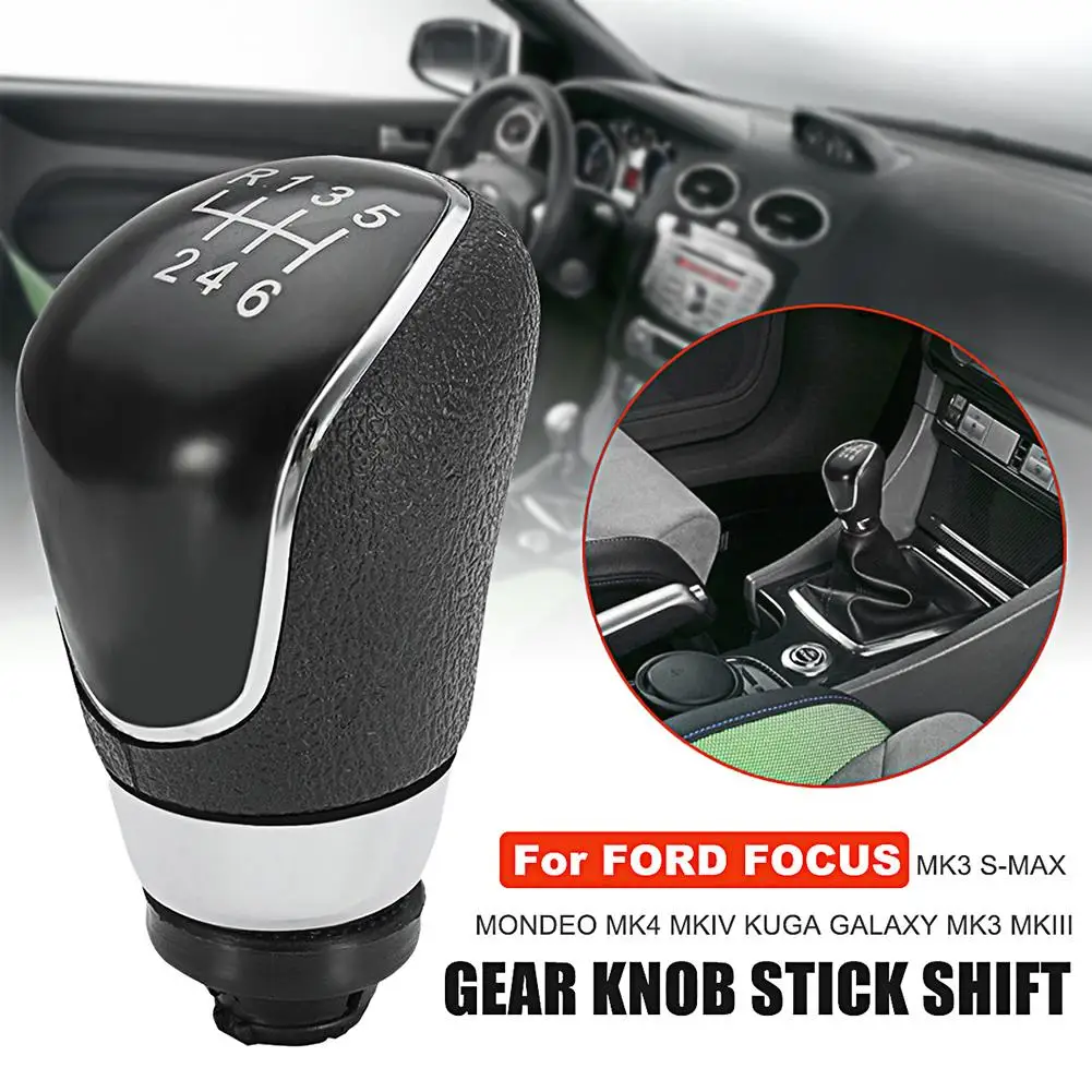 Replacement 6 Speed Gear Shift Knob For Ford Focus Mk3 Fiesta Mk7 Cmax