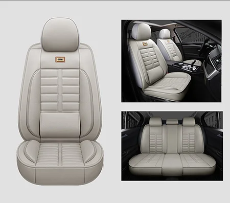 Кожаный чехол для сидений автомобиля для Mazda 3 6 cx5 Lexus IS250 Kia ceed Rio 3 sportage Rio cerato Rio 4 sportage picanto sorento - Название цвета: Grey standard
