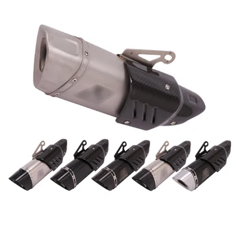 

Universal 38-51 mm Motorcycle Exhaust Pipe Street Bike ATV Escape No Db Killer Rear Exhaust Tips Carbon Fiber Heat Guard Cover