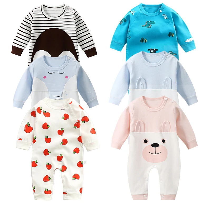 Baby Clothes Newborn Baby Romper Infant Baby Boys Girls Long Sleeve Cartoon Bear Rompers Jumpsuit Clothes Overalls For Children