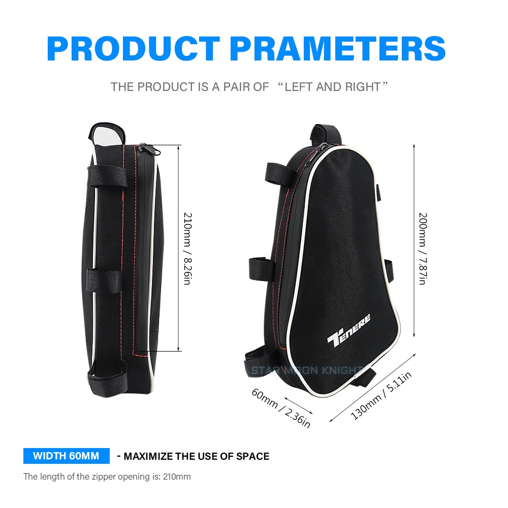 Fit For YAMAHA TENERE 700 Tenere700 XTZ 700 T700-Motorcycle Frame Crash Bars Waterproof Bag Repair Tool Placement Bag