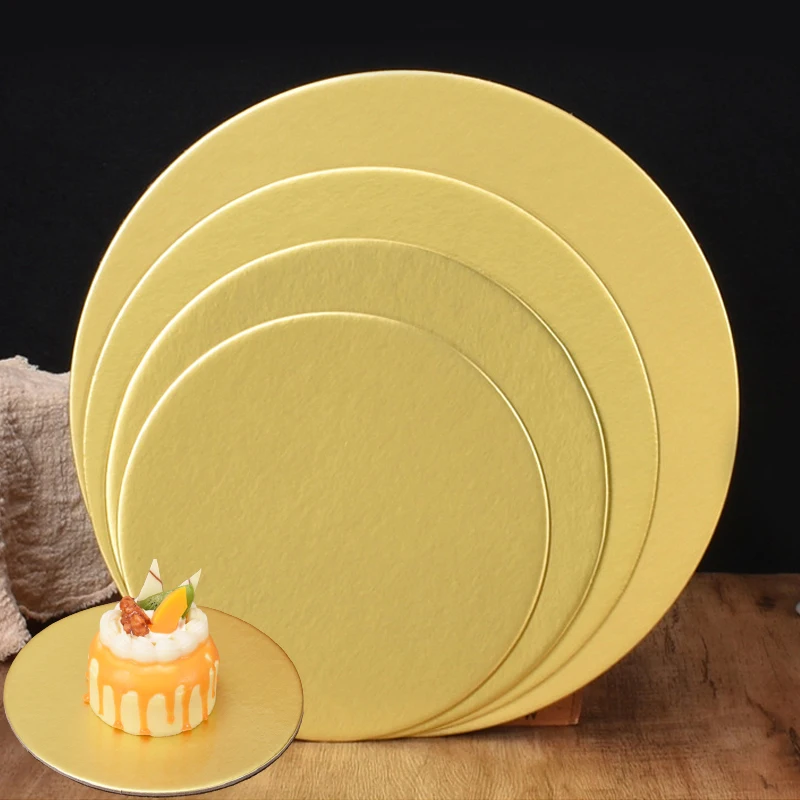 SHENHONG Golden 10-40CM Disposable Cake Circle Base Boards Round