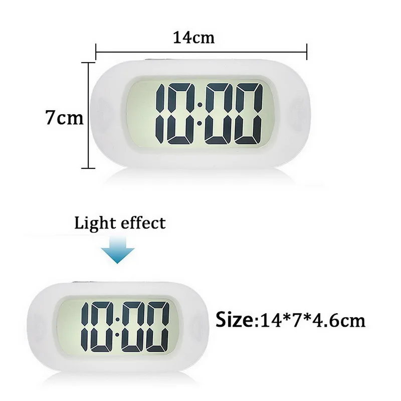 ЖК-цифровой будильник с будильником и функцией повтора погоды, Ночной светильник, регулируемый будильник, мисический звук, подсветка дисплея