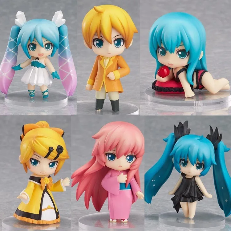 Аниме симпатичная капсула игрушка WCF Hatsune Miku Deep-Sea Hatsune красивая девушка в штучной упаковке кран машина Гараж Комплект украшения модель