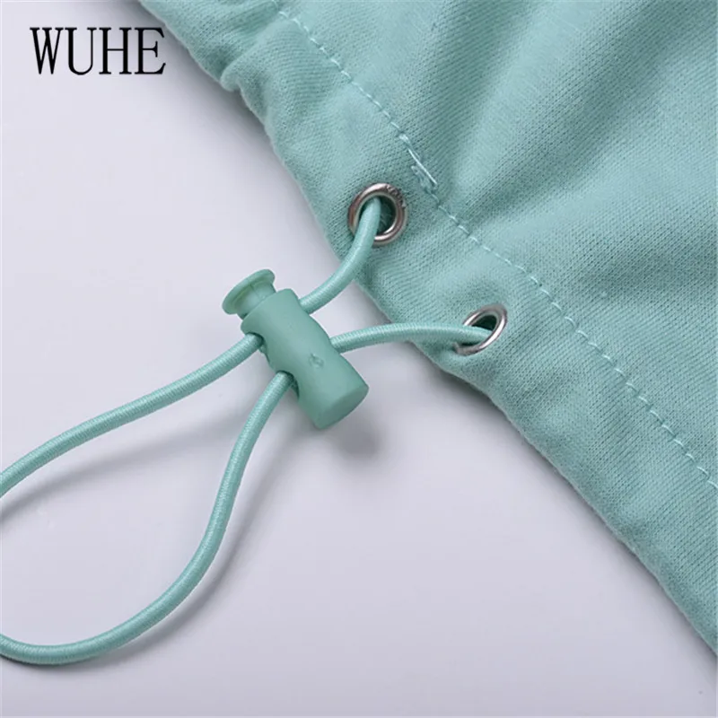 WUHE комплект из 2 предметов, Женская толстовка, осенняя спортивная одежда, однотонный спортивный костюм, тренировочные штаны, набор, повседневные женские короткие толстовки для бега