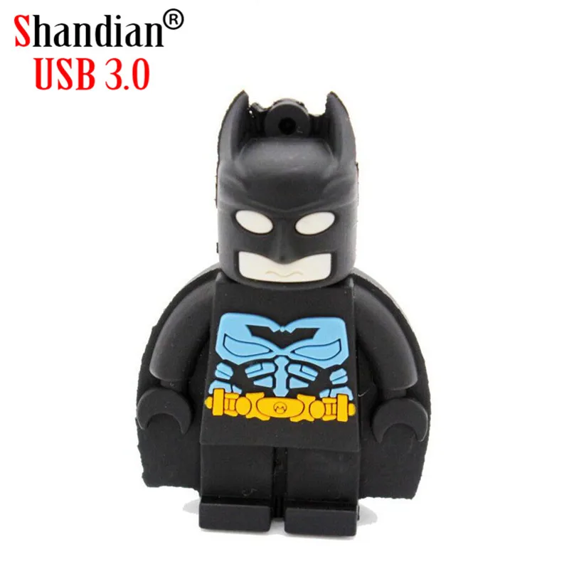 SHANDIAN USB 3 0 Оптовая Продажа палка Lego Superman Batman серия мультфильм U диск 4 ГБ 8 16 32 64 флеш