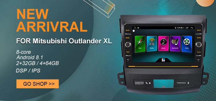 Multimídia para Mitsubishi Gravador de Rádio de Navegação Yuemain Car Dvd Player Outlander xl 2005 2014 2din Android 8.1 Gps 3 Cheap Reprodutor multimídia automotivo