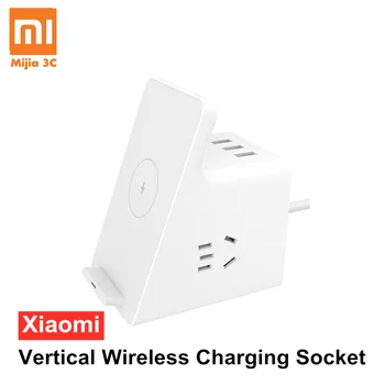

Xiaomi Vertical Wireless Charging Socket with 18W Max 3 USB Port Wireless Charger Stand for Mi 10 Pro For iPhone 11 Pro Samsung
