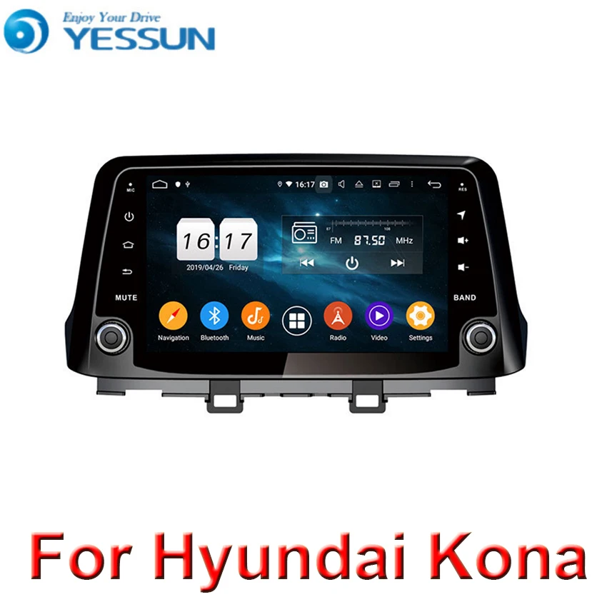 Android 9 Восьмиядерный 4G ram для hyundai kona Автомобильный gps Navi мультимедийный плеер стерео HD сенсорный экран
