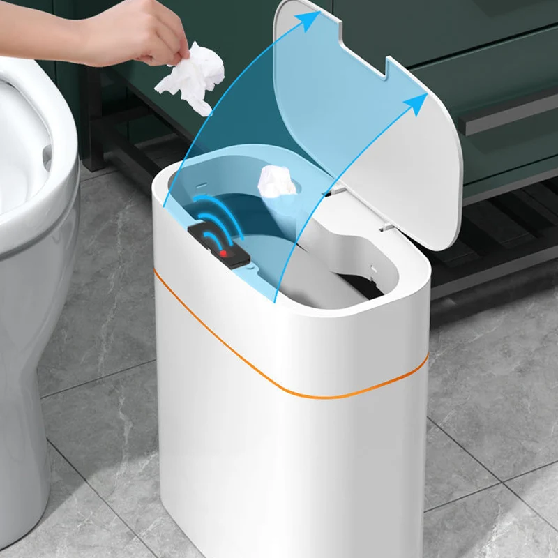 carregamento usb sensor de toque balde de lixo