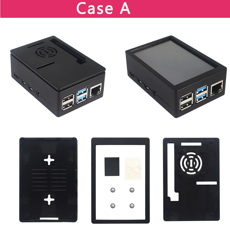 3.5 inch Raspberry Pi 4 Model B Touch Screen 50FPS 5 FPS 480*320 LCD Display+ Dual Use ABS Case Box Shell for Raspberry Pi 4