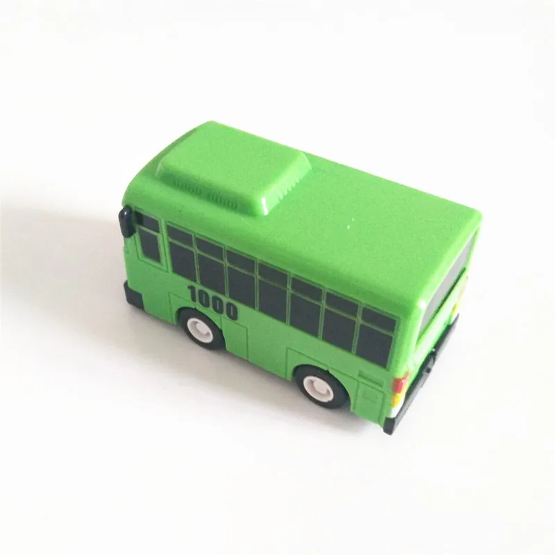 Korean Anime Tayo the little bus mini Plastic Pull Back Blue Tayo Gani Yellow Lani Green Red Rogi car model for kids Boy gift - 4