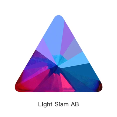 Light siam AB Симпатичная треугольная плоская задняя часть на хрустальных стразах с плоской задней частью каменное стекло украшение из страз идеально подходит для ногтей искусство ремесло - Цвет: Light siam AB