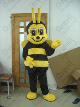 

cartoon slim honey bee mascot costumes quality yellow wing bee costumes