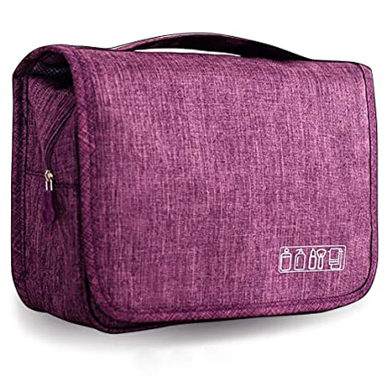 

Travel Toiletry Bag Organizer, Cosmetic Bag, Portable Makeup Bag with Hook and Pockets,Waterproof Storage, 5 Colors, Fit for Bat