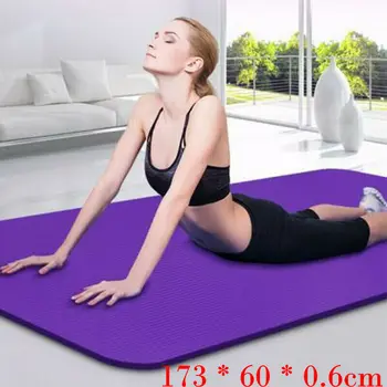 

Extra Thick Yoga Mat 6mm Non Slip Exercise Pilates Gym Picnic Camping Straps UK
