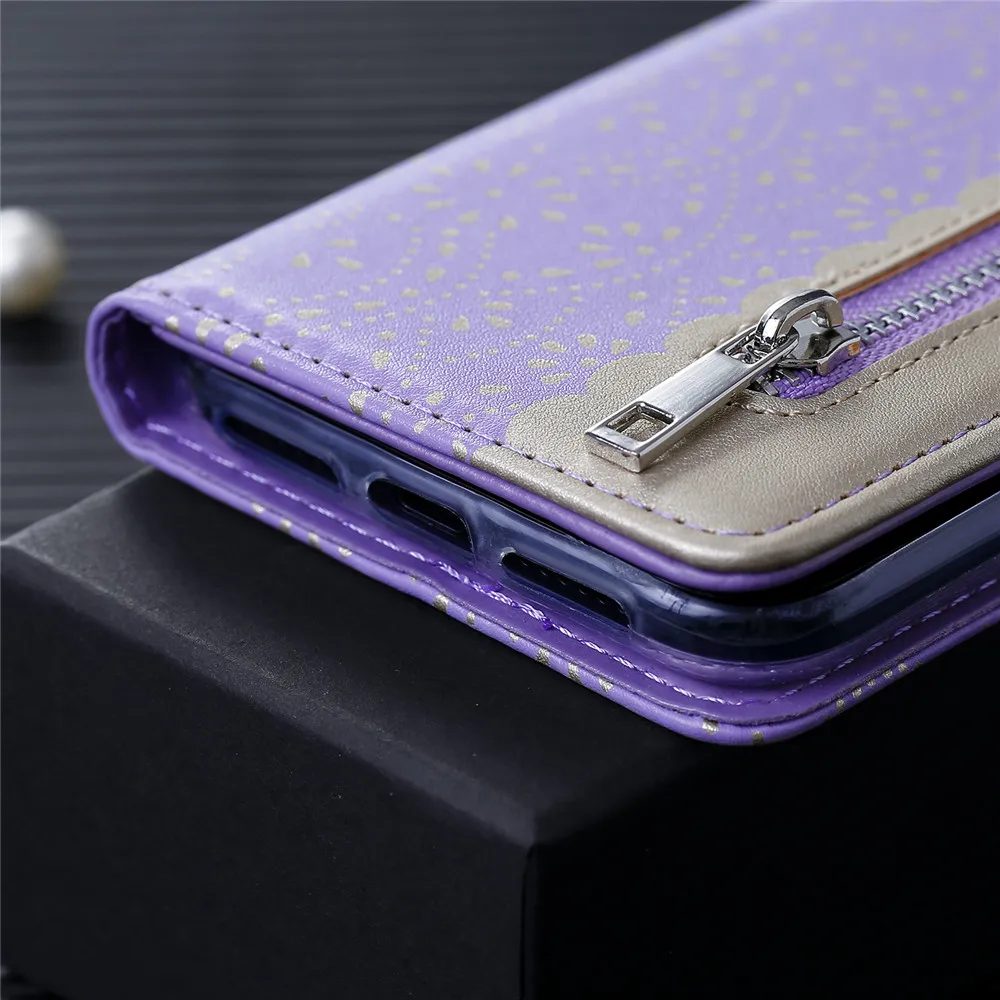 samsung cute phone cover Luxury Leather Case For Samsung Galaxy A5 J3 J5 J7 2017 A6 A7 A8 J4 J6 Plus 2018 Zipper Wallet Flip Card Slots Phone Cover Coque cute samsung phone case