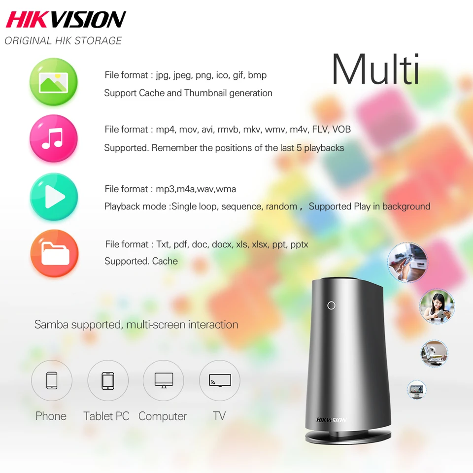 Hikvision Hikstorage Nas Private Cloud Sharing Wifi Network Attached Storage Server For Home Office Support Hdds Ssds 2 5 Inch Servers Aliexpress