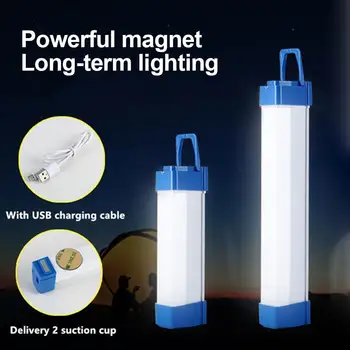 

Dropshipping Portable Lantern LED Camping Light Lighting Stick USB Rechargeable Magnetic Bar for Emergency Hiking Biking