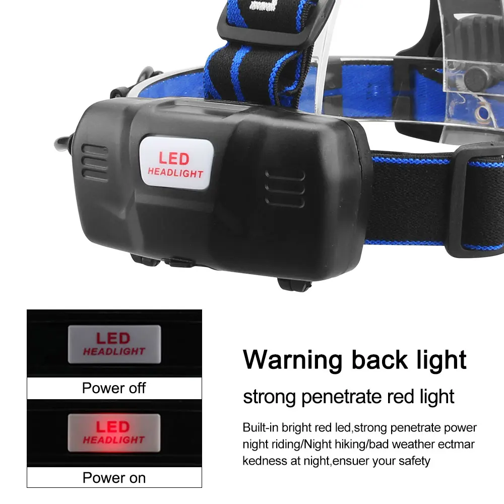 Farol LED USB com foco ajustável, vermelho,