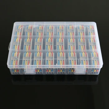 

48pcs/box PCT 3-3 3 pins pole Mini Fast Compact Wire Cable Wiring Connector Conductor Terminal Lever 0.08-2.5mm2 PCT-3-3