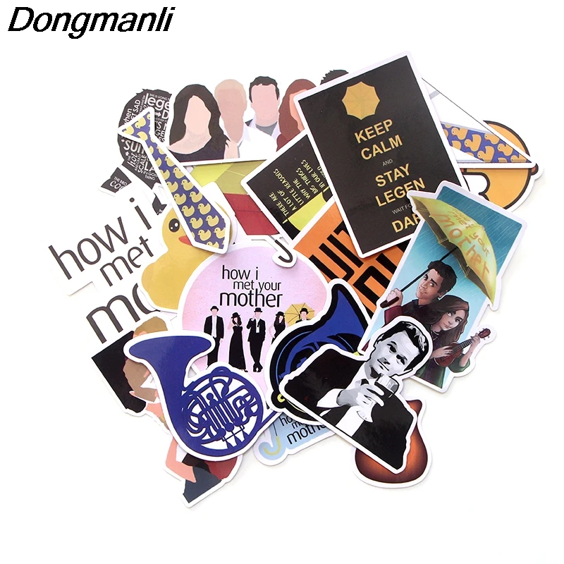 

PC55 20 Pcs/set How I Met Your Mother Scrapbooking Stickers Decal For for Guitar Laptop Luggage Car Fridge Graffiti Sticker