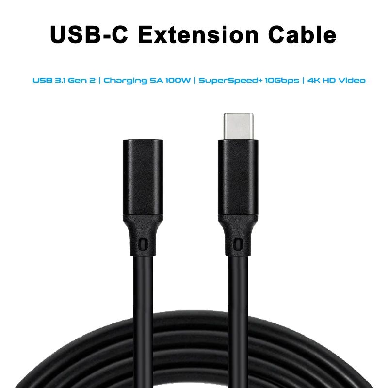 BOOBRIE Cavo USB C a USB C, 2M Tipo-C Cavo di Ricarica Rapida, 1Pc USB-C Nylon intrecciato Prolunga 10Gbps per Pd Cellulare Ricarica Fino a 100W/5A per Windows Mac Android PC ecc