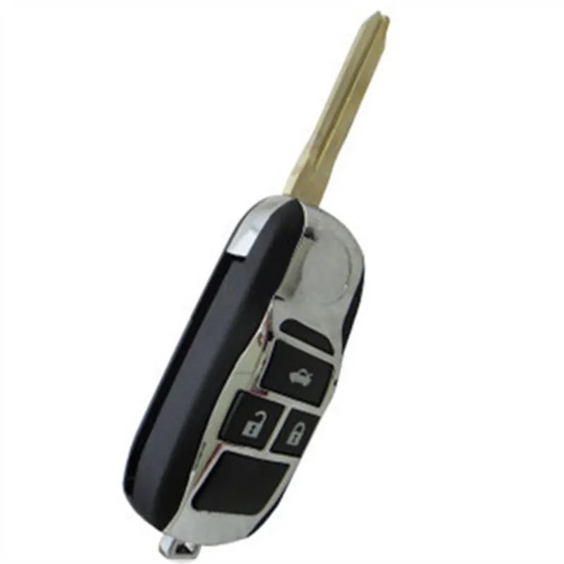 Blank modified flip folding remote car key shell cover for Toyota Camry/Corolla 3button with best price