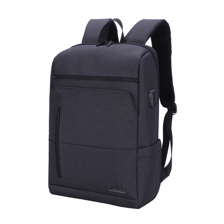 Puimentiua, новинка, рюкзак для ноутбука с Usb, школьная сумка, рюкзак, мужская сумка для путешествий, рюкзак для отдыха - Цвет: black