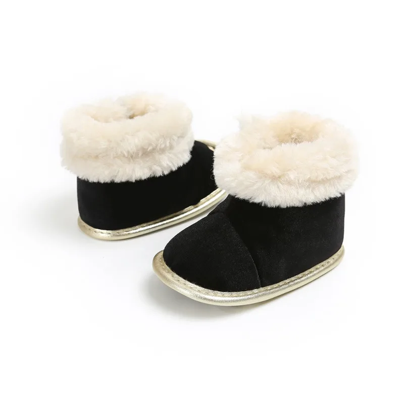 Winter Infant Baby Boys Girls Cotton Boots 3 Color Casual Solid Color Velet Comfortable Warm High Quality New Faux Fur Booties
