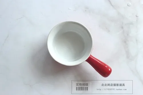 3 шт./компл. ручной томатный соус для салата блюдце керамическая приправа блюдце с ручкой реквизит набор посуды - Цвет: Красный