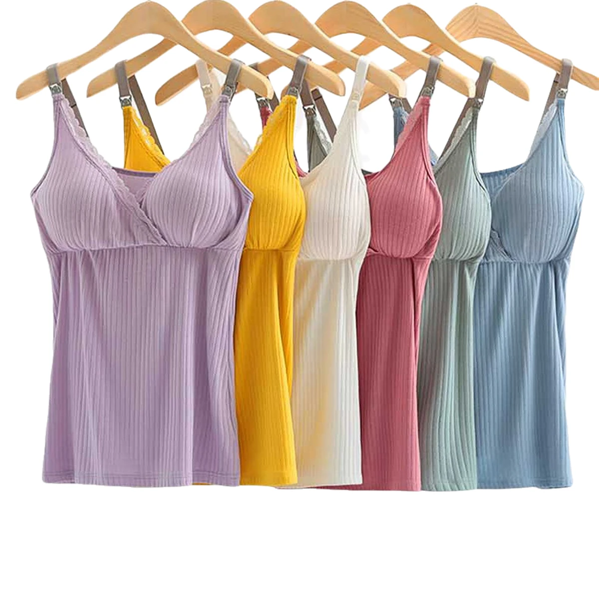 

Summer Modal Breastfeeding Sling Vest Pregnant Women Removable Bra Nursing Top Casual Maternity Clothes Pregnancy Cami Tank