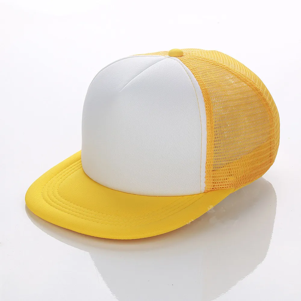Цена по прейскуранту завода-изготовителя! индивидуальный дизайн логотипа для мужчин и женщин бейсболка для детей взрослых сетчатая бейсболка хип-хоп шляпа бейсболка gorras - Цвет: Цвет: желтый