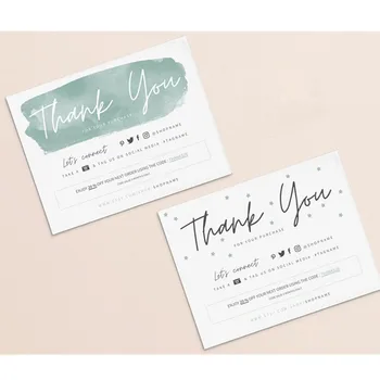 

Custom social media business cards Pink Thank You Cards, Girly Business Card, Thank You for your purchase Note, shop & Website