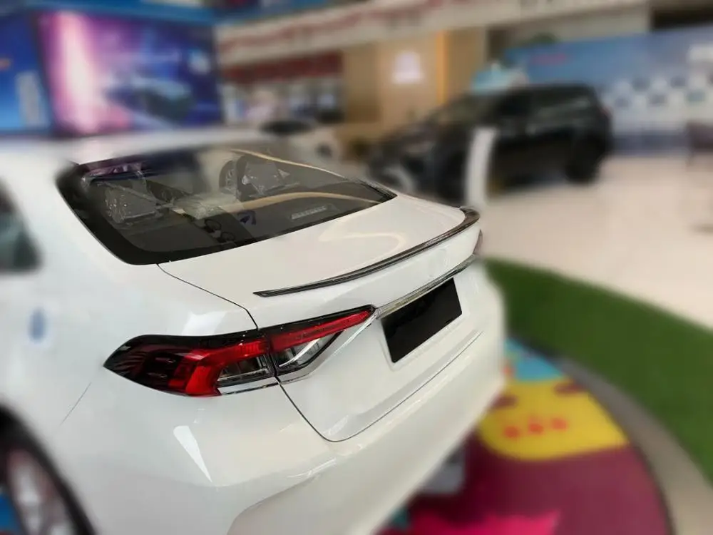 Для Защитные чехлы для сидений, сшитые специально для Toyota Corolla E210 седан ABS Пластик спойлер заднего багажника, крыла литья украшения крышки отделкой стайлинга автомобилей