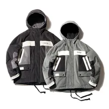 Зимняя цветная Рабочая хлопковая куртка с капюшоном Свободная Повседневная хлопковая куртка для мальчиков уличная куртка