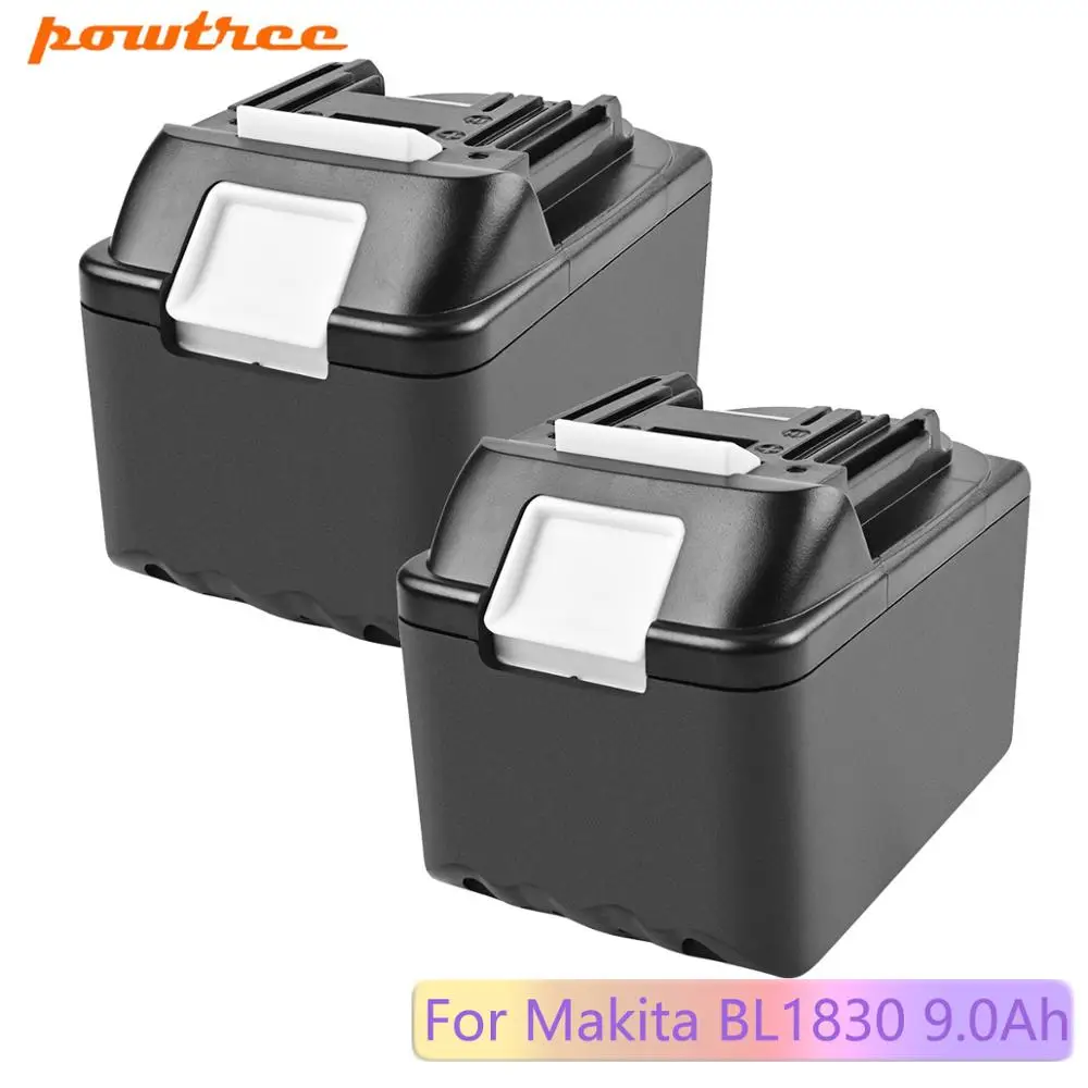 Сменный литий ионный аккумулятор Powtree 18 в 9000 мАч для Makita BL1815 BL1820 BL1830