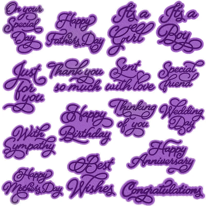 

Stacking Phrases On Your Special Day Just for You It's A Boy /Girl Metal Cutting Dies 2019 for DIY Scrapbooking Cards Crafts