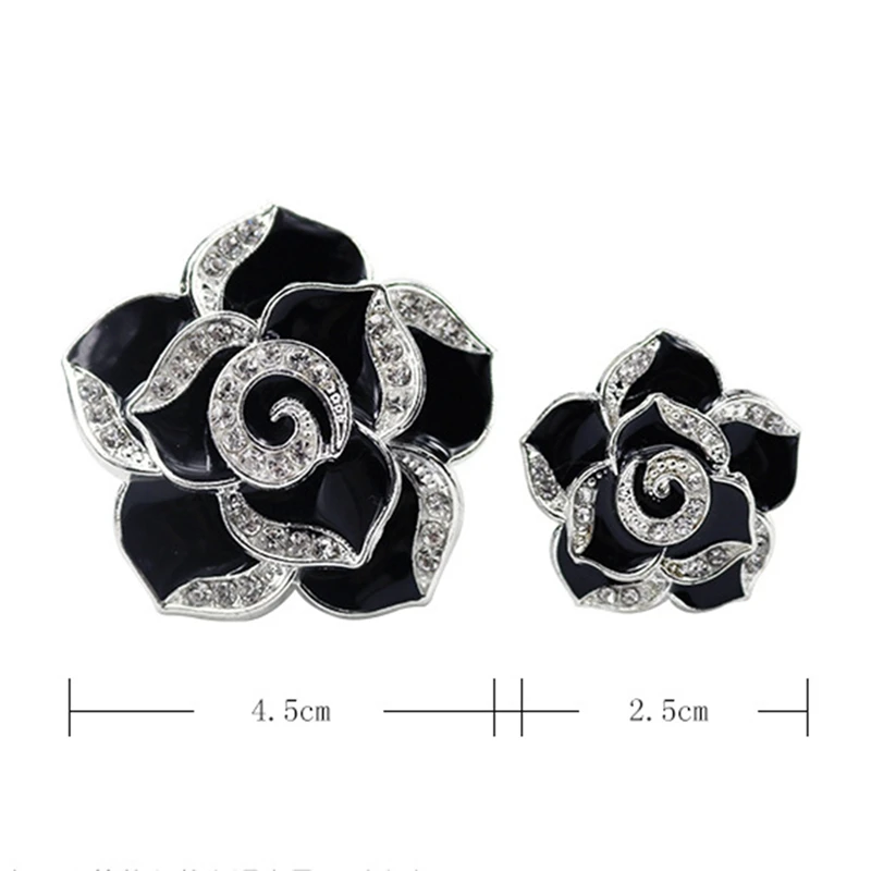 2Pcs Car Ornament Camellia Perfume Clip Air Freshener Auto Air Condition Vent Perfume Flower Decoration
