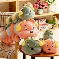 Bonito frutas caterpillar boneca brinquedo de pelúcia confortos crianças dormindo travesseiro longo menina boneca colorida boneca caterpillar