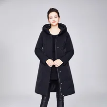 Зимнее женское пуховое пальто, длинное, ультралегкое, Натуральное перо, пуховое, роскошное, высокое качество, Женская парка на утином пуху#99109