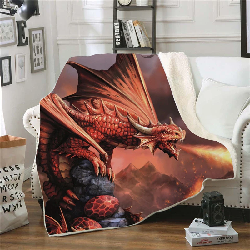 Model 4 Charizard напечатано прямоугольное одеяло домашнее офисное теплое флисовое сон одеяло двухстороннее утолщенное зимнее одеяло - Цвет: Model 4