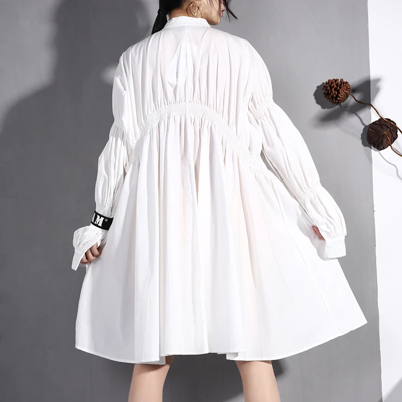 New fashion style Black Pleated Fold Stitch Irregular Big Size Dress Fashion Nova Clothing